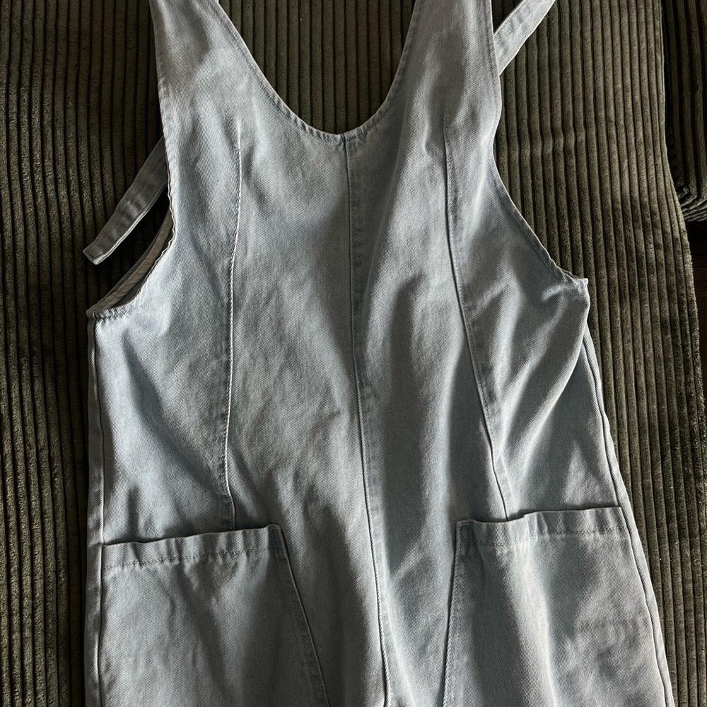 Light Blue Denim Jumper Dress